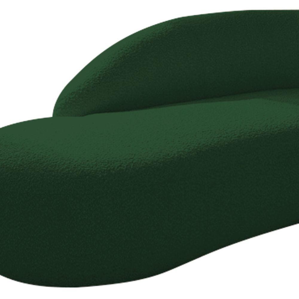 Divã Recamier Curvo Luna 140cm Lado Esquerdo Suede - Adj Decor Cor Verde - 8