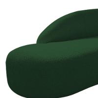 Divã Recamier Curvo Luna 140cm Lado Esquerdo Suede - Adj Decor Cor Verde