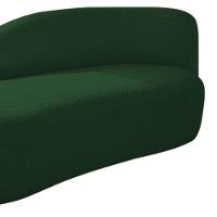 Divã Recamier Curvo Luna 140cm Lado Esquerdo Suede - Adj Decor Cor Verde - 6
