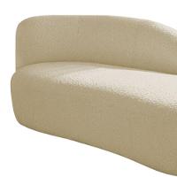 Divã Recamier Curvo Luna 140cm Lado Direito Suede - Adj Decor Cor Bege - 6