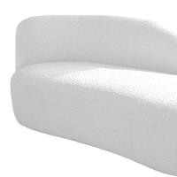 Divã Recamier Curvo Luna 160cm Lado Direito Suede - Adj Decor Cor Branco - 8