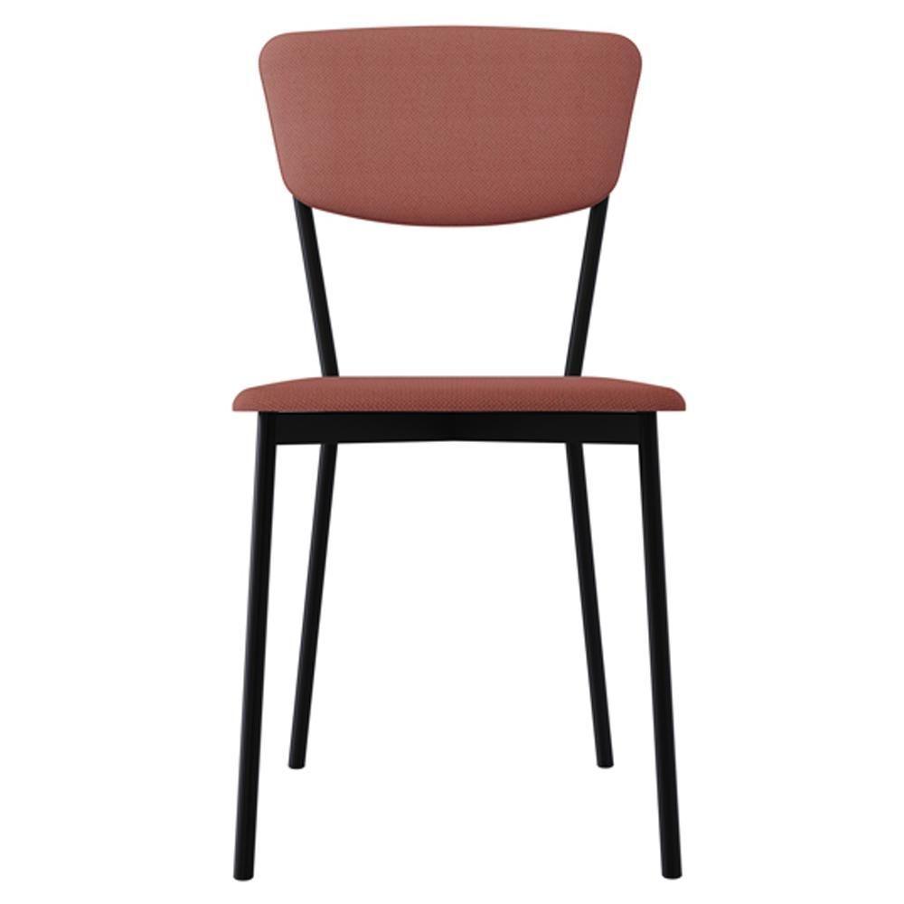 Kit 05 Cadeira Para Sala De Jantar Village Preto C01 Linho Rosê - Lyam Decor - 3