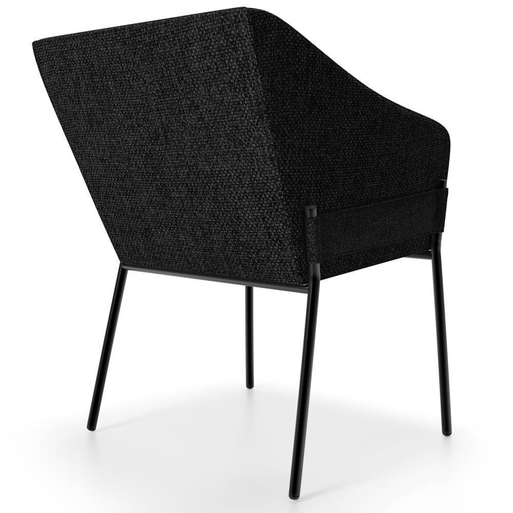 Kit 3 Cadeiras Para Sala De Jantar Estar Living Olívia L02 Linho Chumbo - Lyam Decor - 8