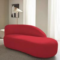 Divã Recamier Curvo Luna 140cm Lado Direito Suede - Adj Decor Cor Vermelho - 2