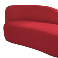 Divã Recamier Curvo Luna 140cm Lado Direito Suede - Adj Decor Cor Vermelho - 5