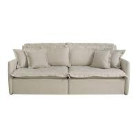 Sofá Retrátil E Reclinável Iris 2,20m Linho Cor Bege 2340 Usb Com Kit Usb