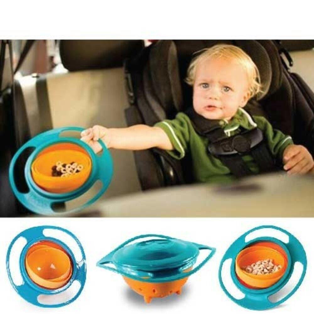 Prato Giratorio Tigela Infantil Pratinho Magico Nao Derrama Comida Gyro Bowl 360 Pratinho Bebe Refeicao Sem Bagunca - 4
