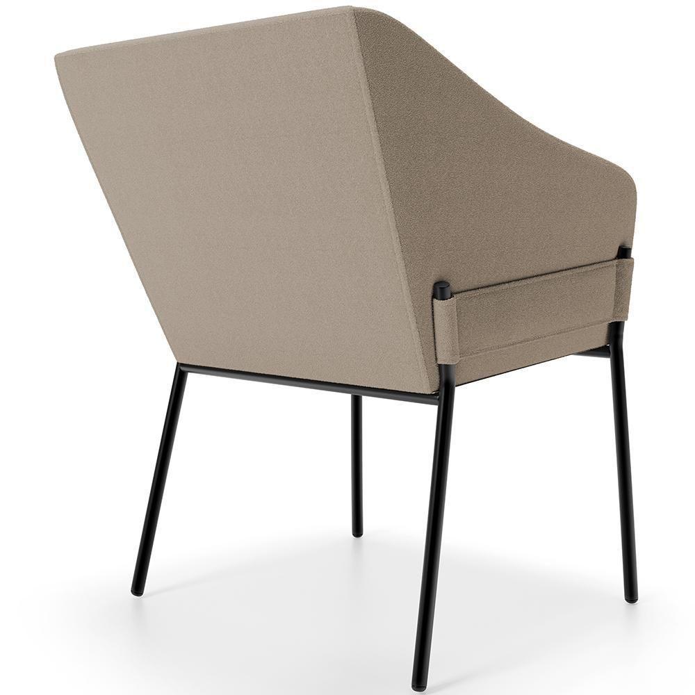 Cadeira Para Sala De Jantar Estar Living Olívia L02 Bouclê Bege - Lyam Decor - 3