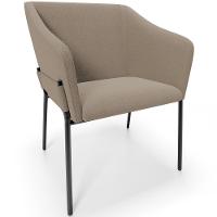 Cadeira Para Sala De Jantar Estar Living Olívia L02 Bouclê Bege - Lyam Decor - 1