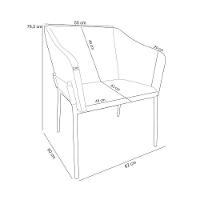 Cadeira Para Sala De Jantar Estar Living Olívia L02 Bouclê Bege - Lyam Decor