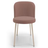 Kit 04 Cadeiras Para Sala De Jantar Cozinha Estofada Gavi Arena L02 Suede Rosê - Lyam Decor - 3