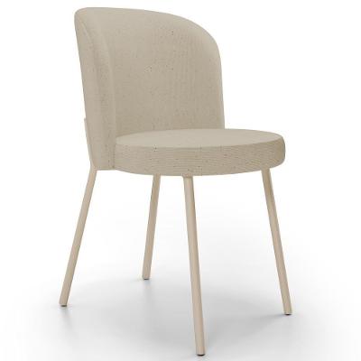 Cadeira Para Sala De Jantar Cozinha Estofada Gavi Arena L02 Linho Bege Escuro - Lyam Decor