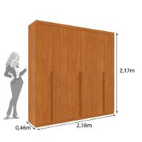 Roupeiro Joinville Com Espelho 6 Portas Tcil Cinamomo - 2