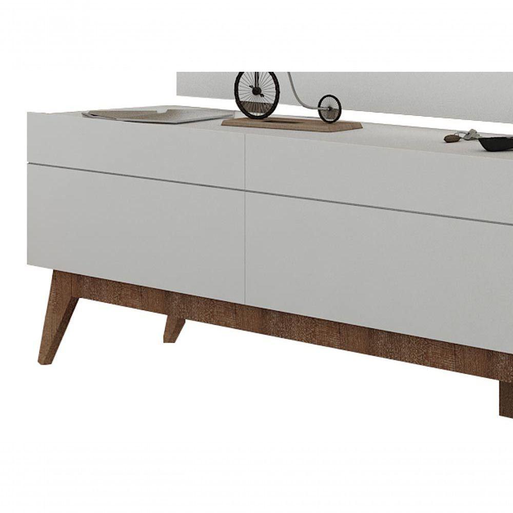 Rack Com Painel Para Tv 60 Polegadas Branco Classic 3g 2.2 Com Led - Imcal Móveis - 5