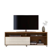 Rack Tv 75pol 182cm Bancada Para Sala Nerion M20 - D'rossi Naturale E Off White - 2