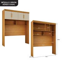 Quarto De Casal Modulado 11 Portas Orion Ambiente Cinamomo Off White - Leifer Móveis - 5