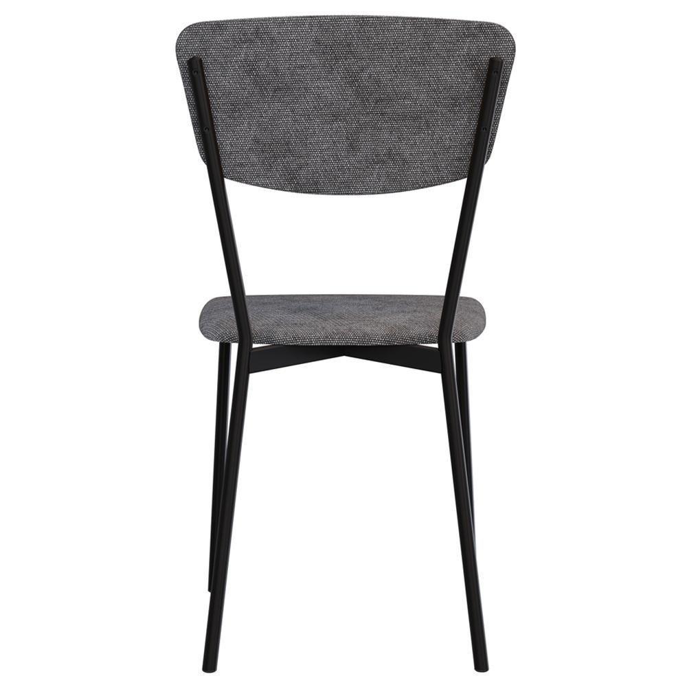 Kit 05 Cadeira Para Sala De Jantar Village Preto C01 Linho Prata - Lyam Decor - 7