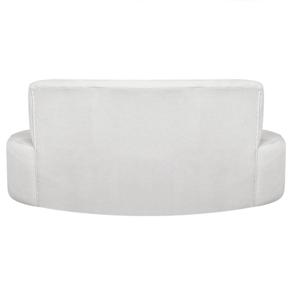 Kit Recamier Curvo Amsterdã 160cm E Poltrona Amore Luxo Bouclé Cor Branco - 8