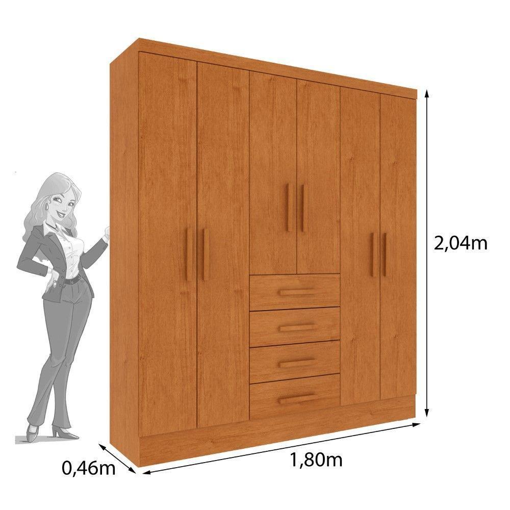 Roupeiro Arizona 6 Portas Tcil Cinamomo - 3