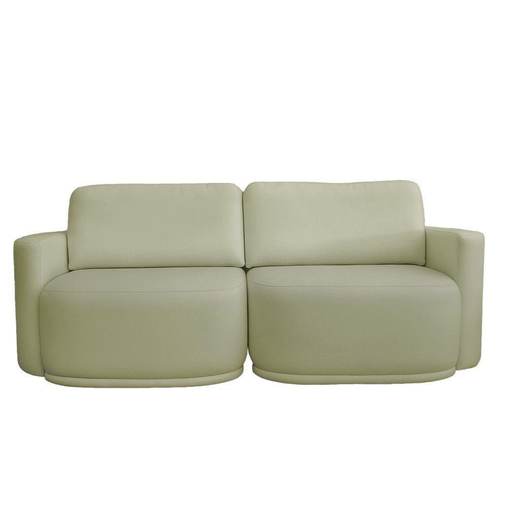 Sofá 2 Lugares Orgânico 194cm Modulado Para Sala Brumma Bouclê K01 - D'rossi Cor Verde - 2