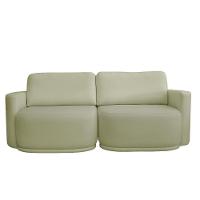 Sofá 2 Lugares Orgânico 194cm Modulado Para Sala Brumma Bouclê K01 - D'rossi Cor Verde - 2