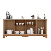 Aparador Buffet Sala De Estar 4 Portas 180cm Visari C01 - D'rossi Marrom-freijó - 4