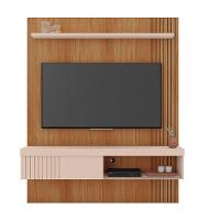 Painel Tv 55 Pol 150cm Bancada Suspensa Ripado Luana C01 - D'rossi Freijó-off White - 2