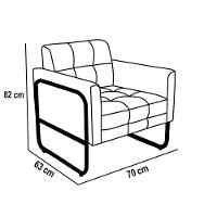 Poltrona Sala Industrial Alta Tubo Preto Kit 2 Elisa Suede Marrom Rato D03 - D'rossi