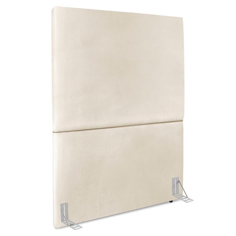 Cabeceira Solteiro 90 Cm Com Frame Luna Corino Bege Artte Bege - 1