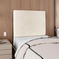 Cabeceira Solteiro 90 Cm Com Frame Luna Corino Bege Artte Bege - 2