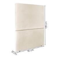 Cabeceira Solteiro 90 Cm Com Frame Luna Corino Bege Artte Bege - 3