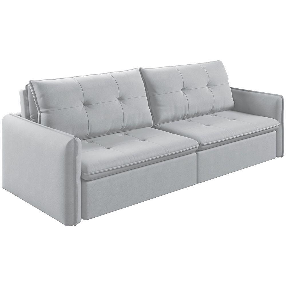 Sofá Retrátil E Reclinável Lavanda 1,60m Linho Cor Gelo 2322 - 4