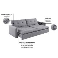 Sofá Retrátil E Reclinável Lavanda 1,60m Linho Cor Gelo 2322 - 8