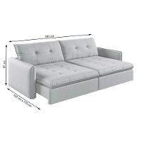 Sofá Retrátil E Reclinável Lavanda 1,60m Linho Cor Gelo 2322 - 10