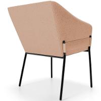 Kit 2 Cadeiras Para Sala De Jantar Estar Living Olívia L02 Linho Rosê - Lyam Decor - 3