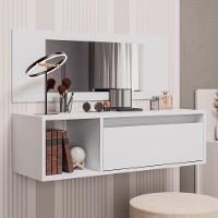 Penteadeira Camarim Eva Suspensa Com Espelho 1 Porta - Ssx Multicoisas Cor Branco - 1