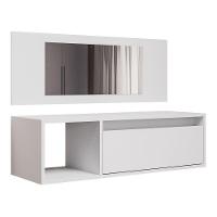 Penteadeira Camarim Eva Suspensa Com Espelho 1 Porta - Ssx Multicoisas Cor Branco - 2