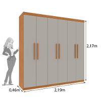 Roupeiro Lagos 6 Portas Tcil Cinamomo-off - 3