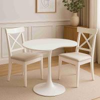 Mesa De Jantar Tulipa Saarinen Organica Malu 90cm Laca Branca - 2