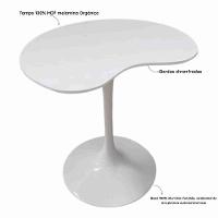 Mesa De Jantar Tulipa Saarinen Organica Malu 90cm Laca Branca - 3