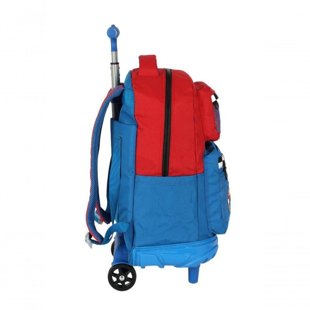 Mochila Com Rodas Mario Bros Azul - Unico Azul - 3
