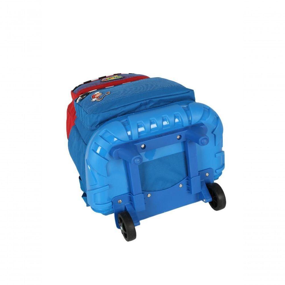 Mochila Com Rodas Mario Bros Azul - Unico Azul - 5