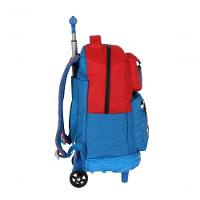 Mochila Com Rodas Mario Bros Azul - Unico Azul - 3