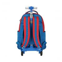 Mochila Com Rodas Mario Bros Azul - Unico Azul - 6