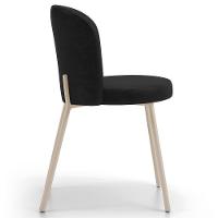 Kit 05 Cadeiras Para Sala De Jantar Cozinha Estofada Gavi Arena L02 Couríssimo Preto - Lyam Decor - 6