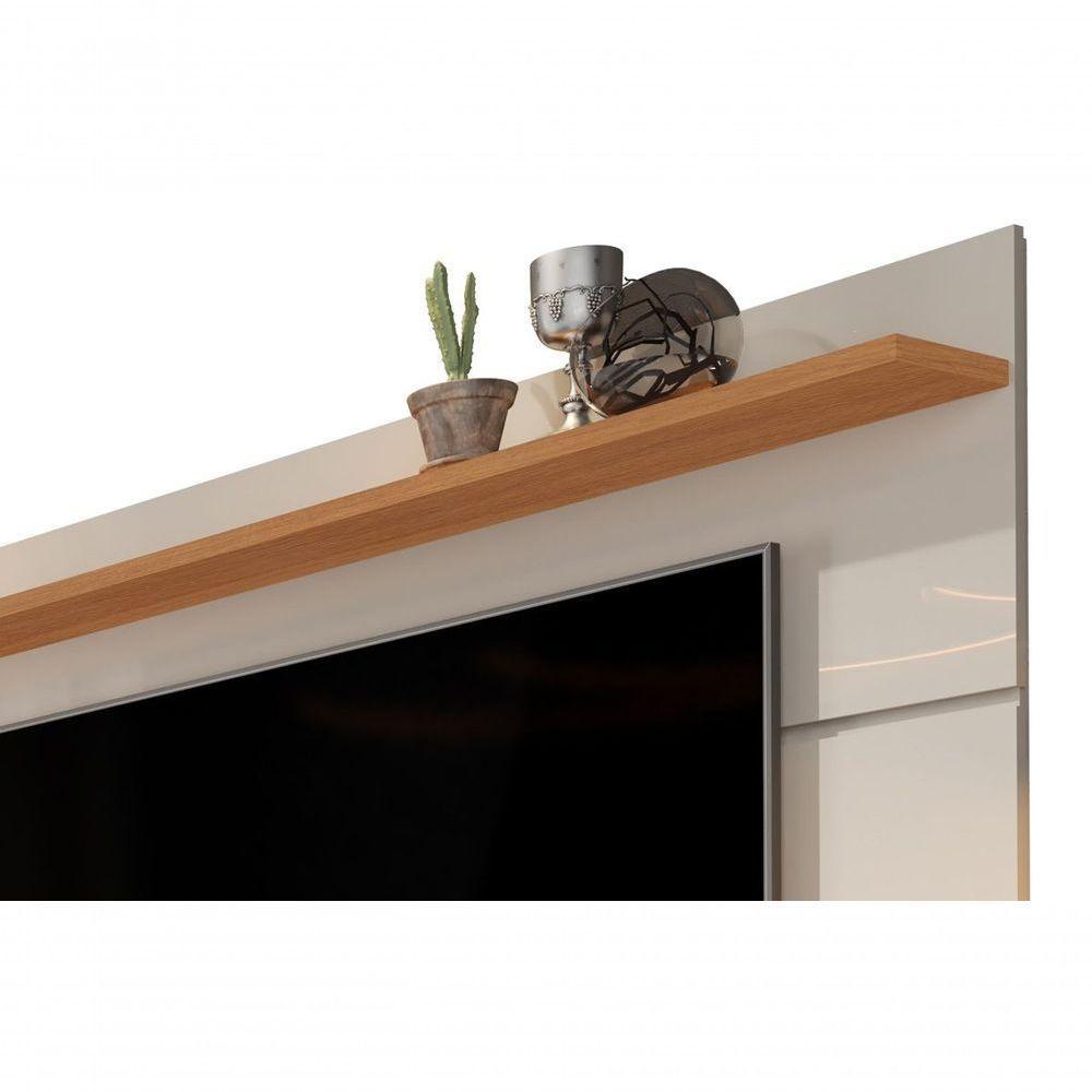 Rack Com Painel Vivare Off White Com Freijó - Germai Móveis - 3