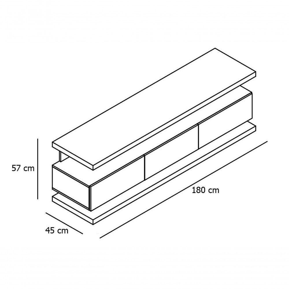 Rack Com Painel Vivare Off White Com Freijó - Germai Móveis - 6