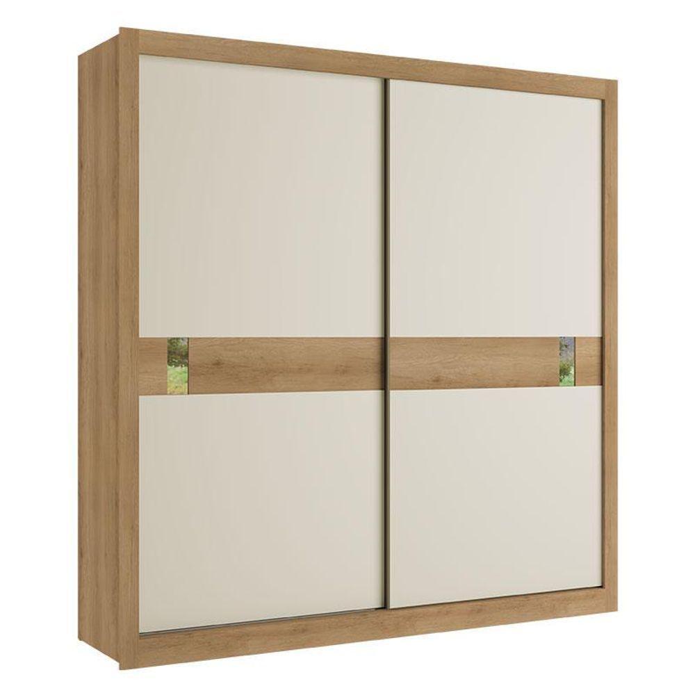 Guarda Roupa Casal Copenhagen 2 Portas Capuccino Off White Cacau Flex E Cômoda Com Porta Aurora Cappuccino - Thb - 6
