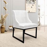 Cadeira Sala De Jantar Industrial Preto Kit 4 Liz Sint Pu D03 - D'rossi Cor Branco - 2