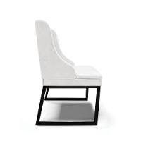 Cadeira Sala De Jantar Industrial Preto Kit 4 Liz Sint Pu D03 - D'rossi Cor Branco - 5